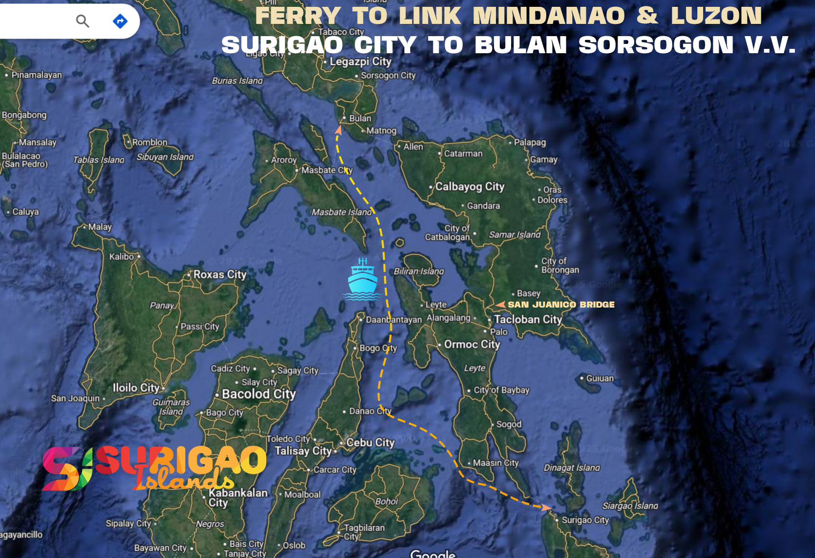 Mindanao to Luzon via Lipata Surigao to Bulan Sorsogon Ferry Boat