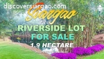 1.9 Hectare Riverside Lot For Sale in San isidro