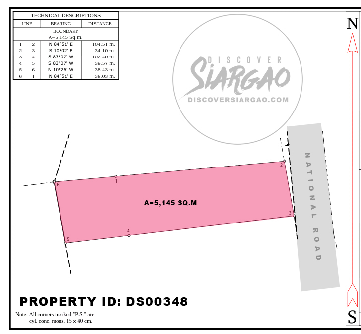 5 Million Lot For Sale in Pacifico near surfing and beach Siargao